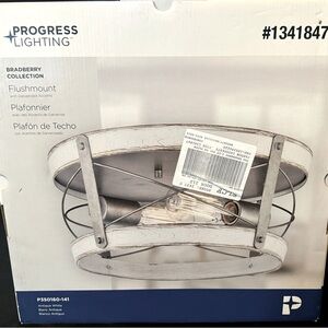 Bradberry 2-Light Antique White Flushmount Light